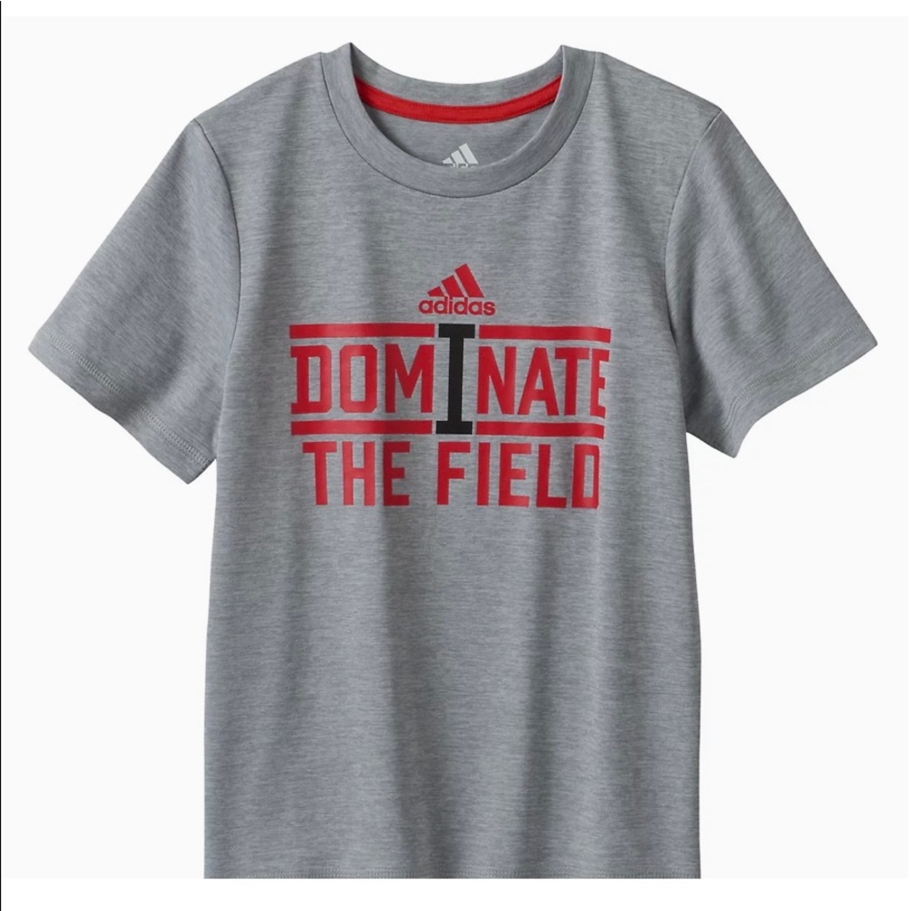 Adidas "Dominate The Field" Logo Graphic Tee